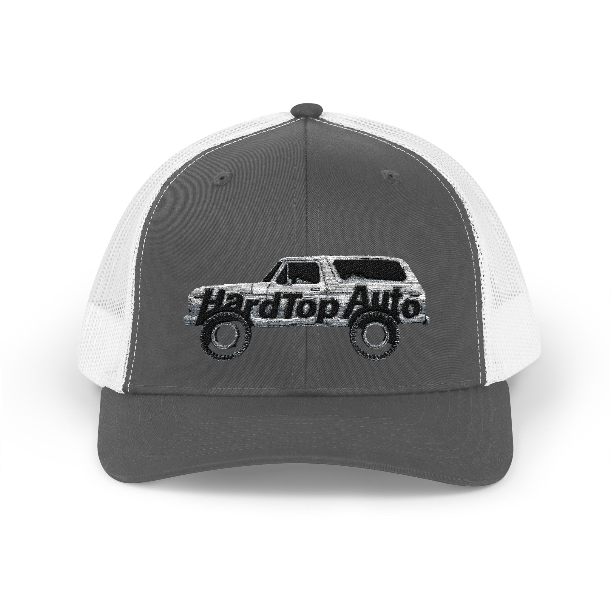 Trucker Cap - Vintage "Hardtop Auto" Embroidered Mesh Snapback