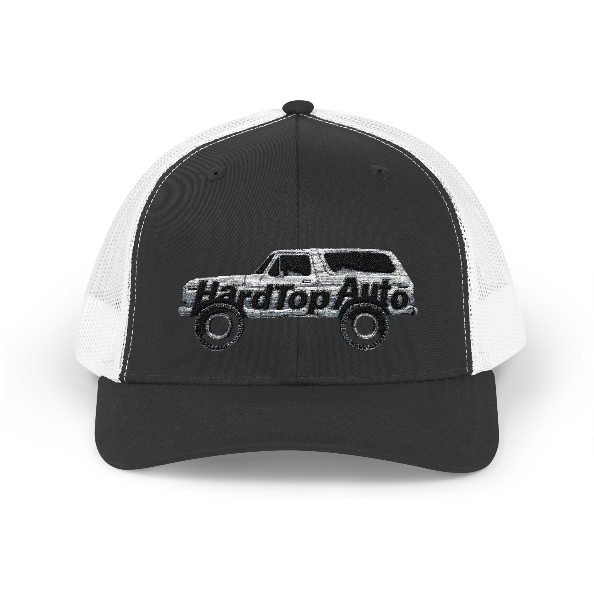 Trucker Cap - Vintage "Hardtop Auto" Embroidered Mesh Snapback