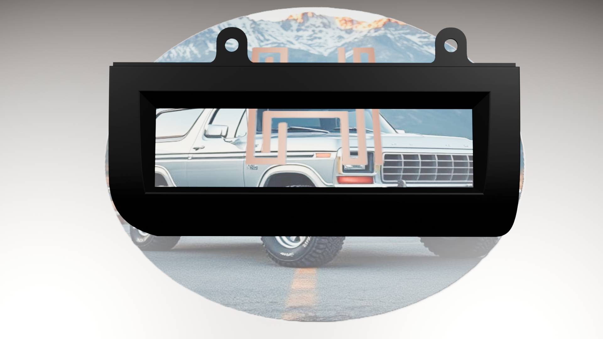 Carbon Fiber Climate Control Bezel for 1992-1997 F-Series Pickups